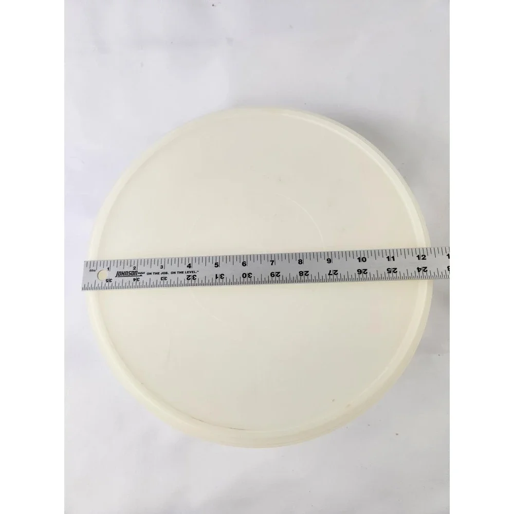 Vintage Tupperware Cupcake / Pie Container Keeper Clear 242-5 & 224-15 (lid) 12